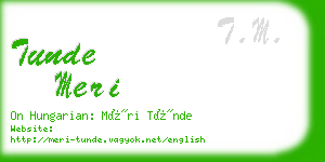 tunde meri business card